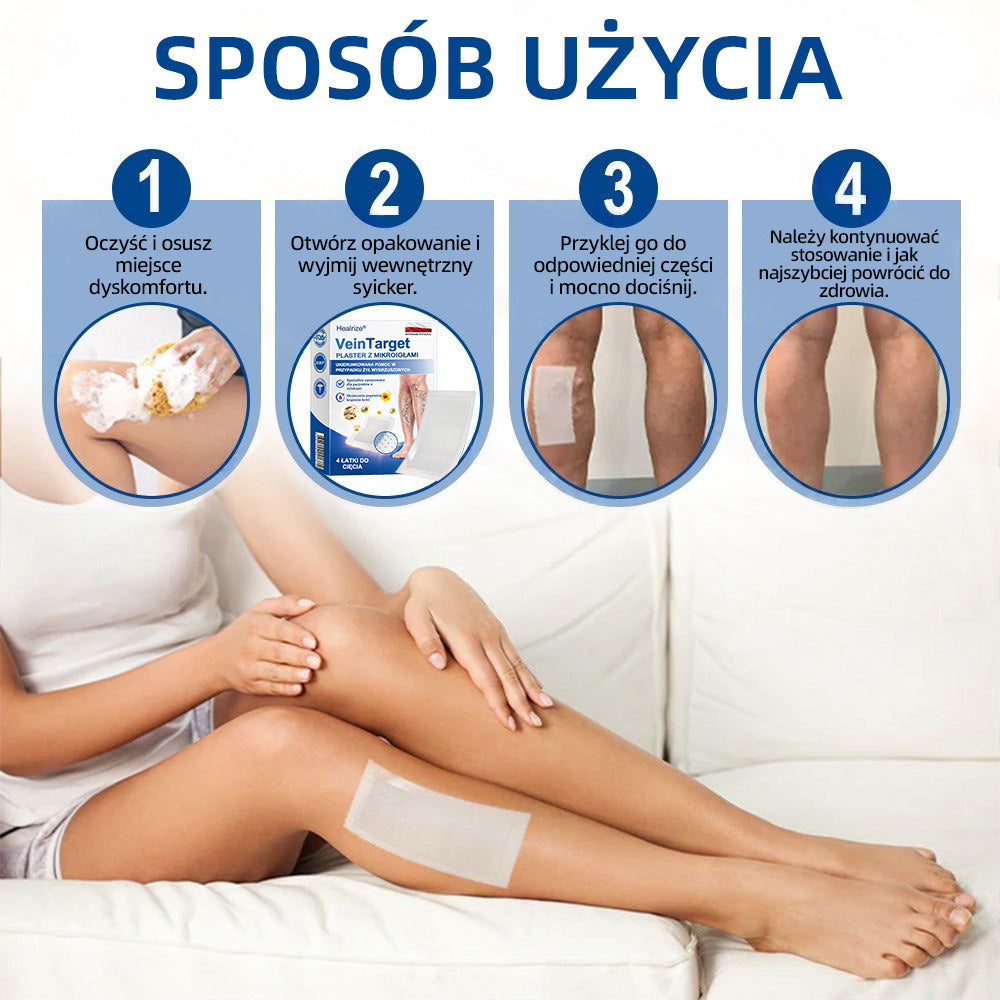 🇵🇱👨⚕️✅ Healrize® VeinTarget Plaster z mikroigłami ⚡ Natychmiastowa ulga, długotrwałe efekty