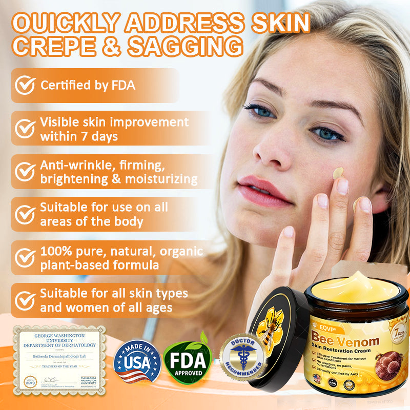 Made and Shipped from USA ✨ EQVP® Bee Venom Skin Restoration Cream ⏰ LAST DAY 80% OFF | 1.76 oz