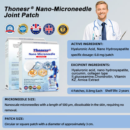 Official Store 🏃‍♀️ Recommended by AOA 💪Thonesr® Nano-microneedle joint patch (Painless, long-lasting, suitable for arthritis, varicose veins and various orthopedic diseases)【Last 30 min Flash Sale】