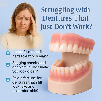 【Last Day Promotion 60% OFF🏆】 Bikenda® 𝐏𝐫𝐞𝐦𝐢𝐮𝐦 𝐃𝐞𝐧𝐭𝐮𝐫𝐞 - (✨Suitable for all mouth shapes, custom-made dentures for a perfect fit✨）