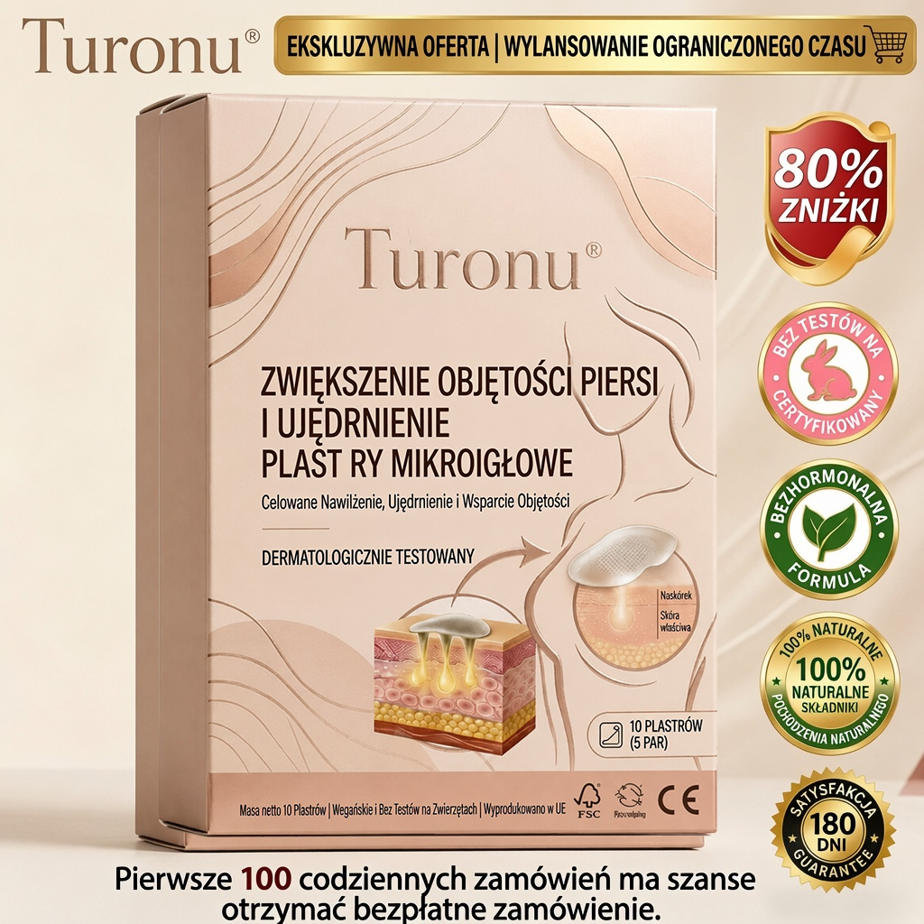 Turonu® 🌸 Zaawansowany nano-mikroigłowy plaster do ukierunkowanego powiększania biustu 💃