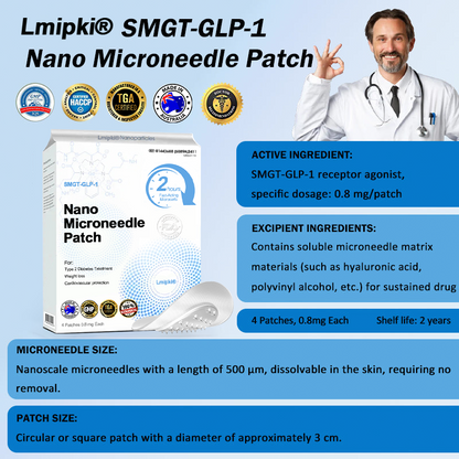 【Lmipki® Official Store】👩🏼‍⚕️ 𝐍𝐈𝐃𝐃𝐊-𝐓𝐢𝐫𝐳𝐞𝐩𝐚𝐭𝐢𝐝𝐞 𝐍𝐚𝐧𝐨 𝐌𝐢𝐜𝐫𝐨𝐧𝐞𝐞𝐝𝐥𝐞 𝐏𝐚𝐭𝐜𝐡 （Balance blood sugar, pain-free, with no side effects. Suitable for obesity and diabetes. ）