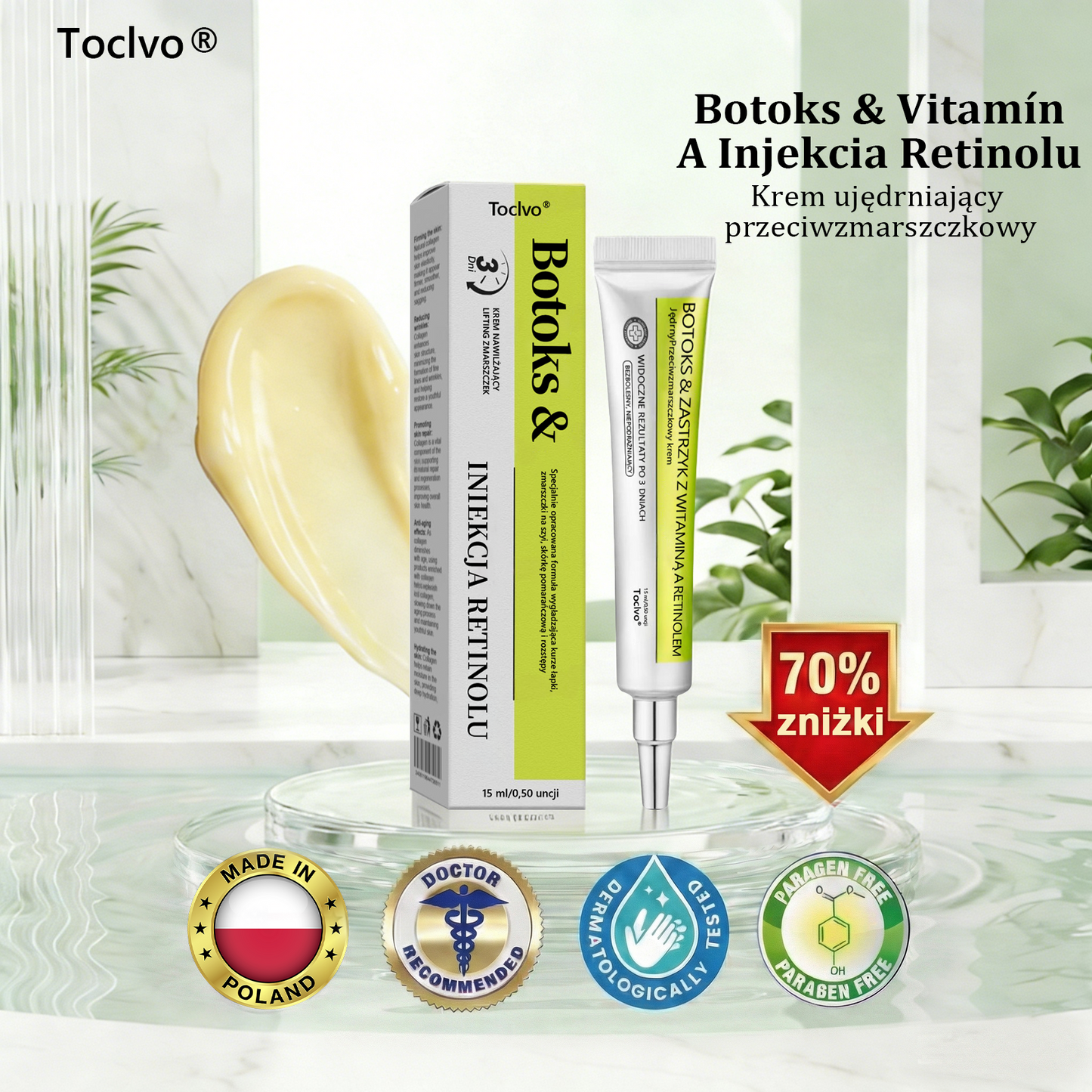 [🔥Last Day 70% OFF] Toclvo® Botox a vitamín A retinolová injekcia - Eraser for Deep Wrinkles, Sagging Jowls & Puffy Eyes