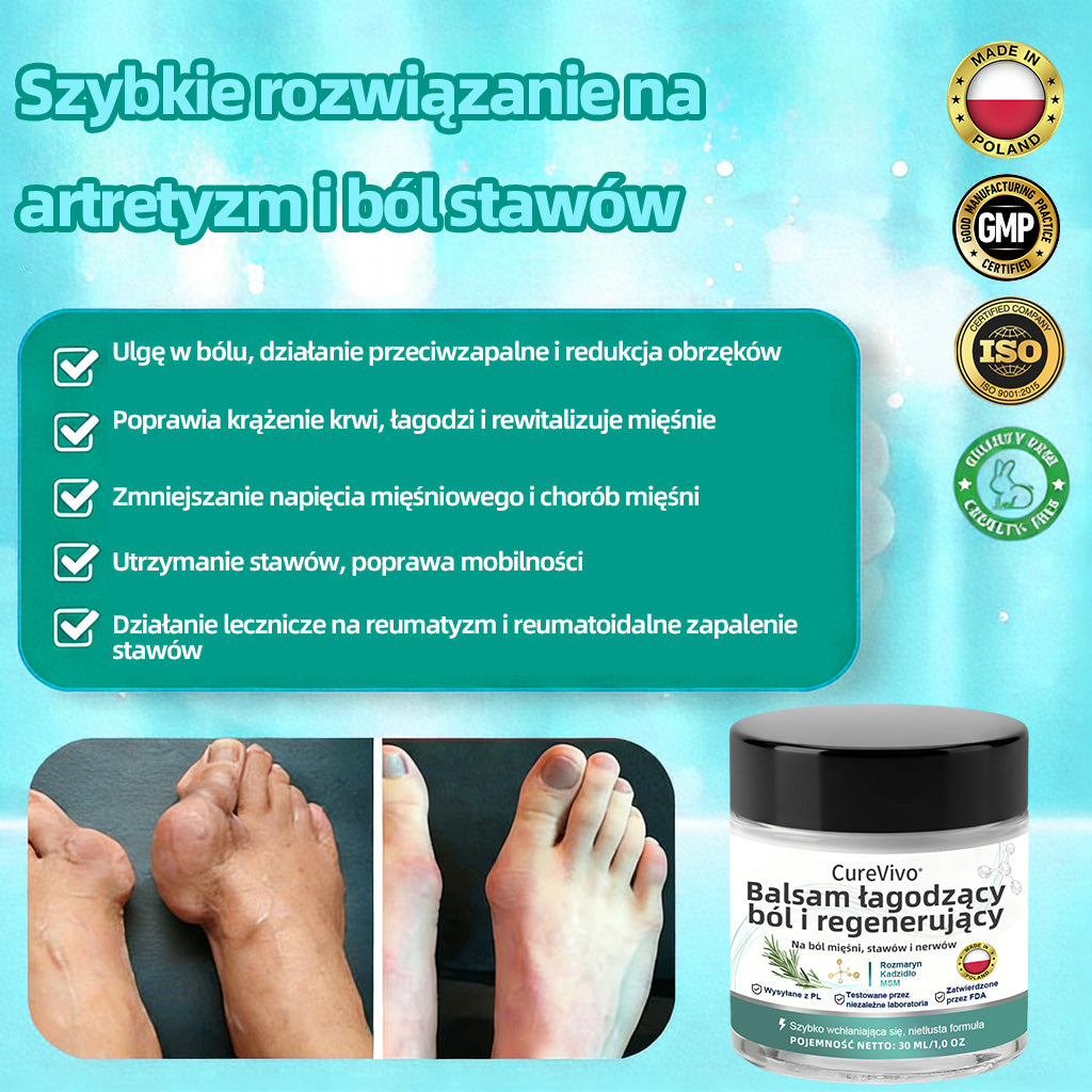 [Oferta specjalna noworoczna] CureVivo® Balsam przeciwbólowy i regenerujący🤶Na bóle mięśni, stawów i nerwów