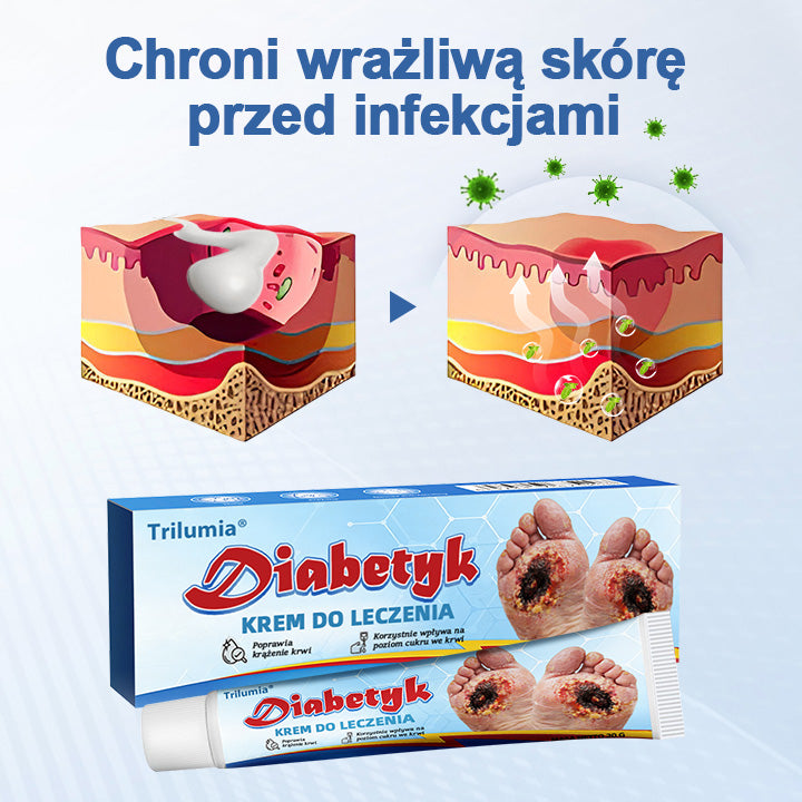 Trilumia® Diabetyk Krem leczniczy -🌱Zatwierdzone przez Polskie Towarzystwo Diabetologiczne oraz certyfikowane przez AAD🌱