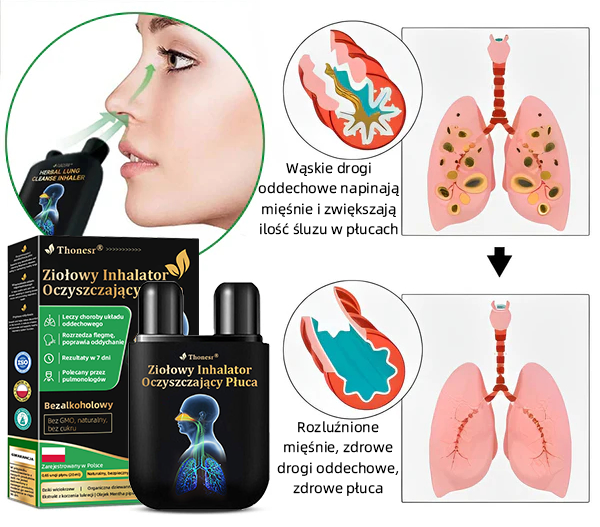 Oficjalny sklep💝✅:Thonesr® Ziołowy Inhalator Oczyszczający Płuca  🫁Zatwierdzony przez URPL(💝 kaszel, świszczący oddech, duszność, plwocina, zatkany nos, zapalenie oskrzeli, zapalenie oskrzeli, objawy alergii, dyskomfort w płucach💝)👩‍⚕️