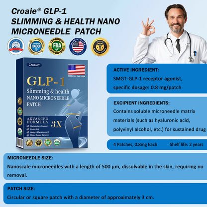 [Official Flagship  Store] 𝑪𝒓𝒐𝒂𝒊𝒆®🌠 𝗡𝗜𝗗𝗗𝗞-𝗧𝗶𝗿𝘇𝗲𝗽𝗮𝘁𝗶𝗱𝗲 & 𝗠𝗮𝘁𝗿𝗶𝘅𝘆𝗹 3000 𝑵𝒂𝒏𝒐 𝑴𝒊𝒄𝒓𝒐𝒏𝒆𝒆𝒅𝒍𝒆 𝑷𝒂𝒕𝒄𝒉 🇺🇸 | Painless  24/7 Release | Drop 20lbs Fast | Slash Blood Sugar by 90%